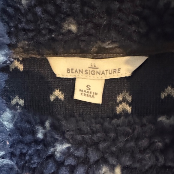 L.L. Bean Dark Blue Teddy Jacket - Picture 2 of 4